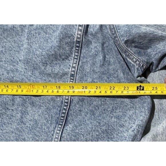 Wild Fable Cropped Denim Jacket Raw Hem Long Sleeve Light Wash Size S - Picture 5 of 5